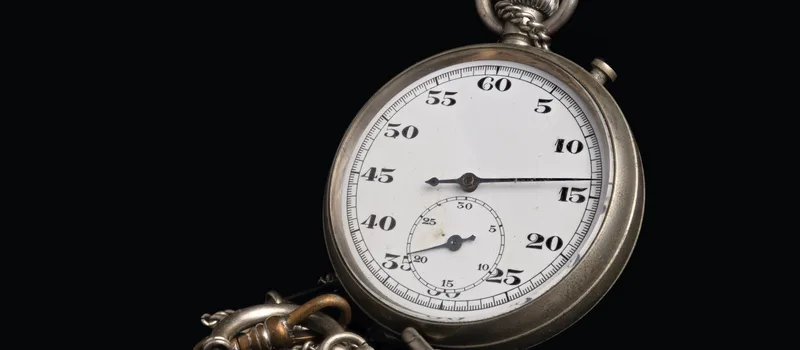 Stopwatch as a symbol for the time until SEO results